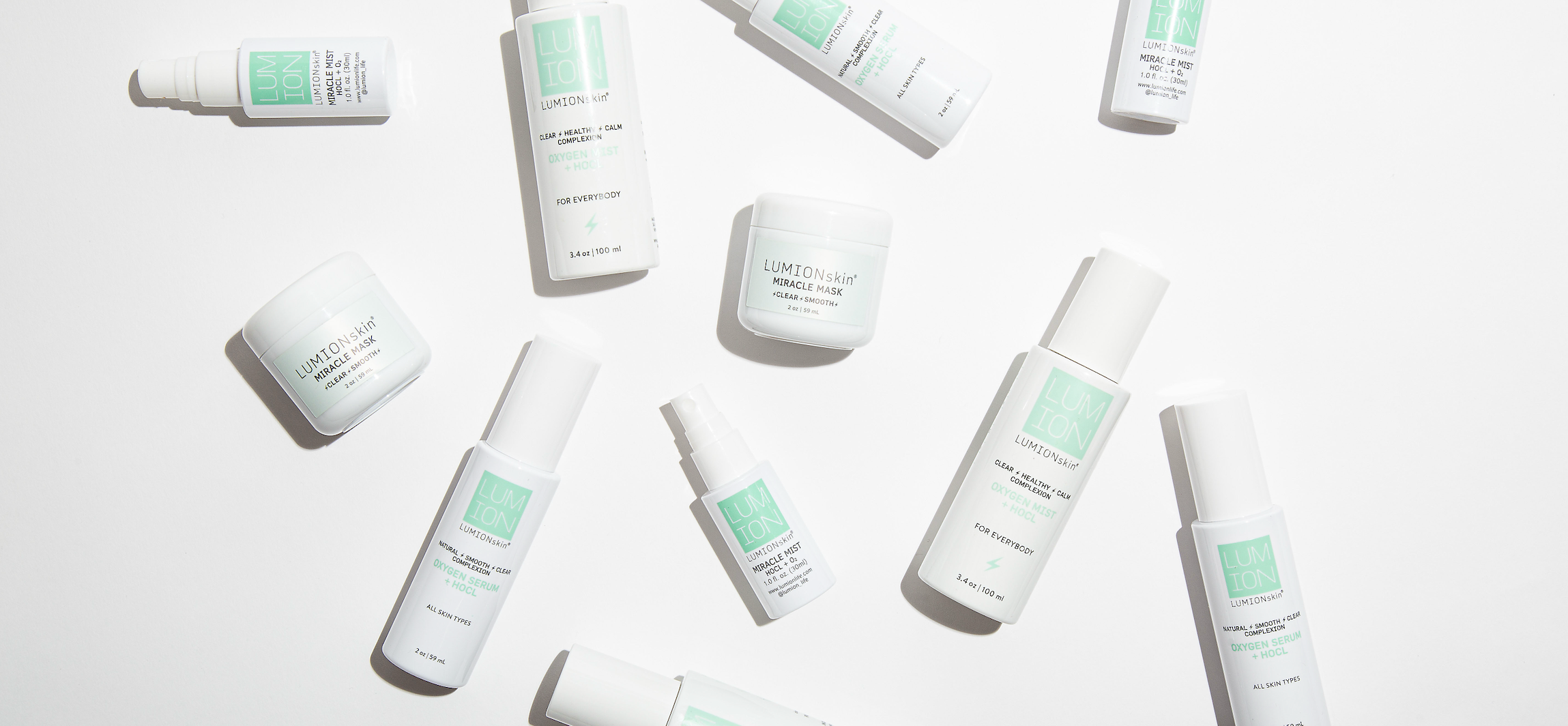 Assortment of LUMIONskin products