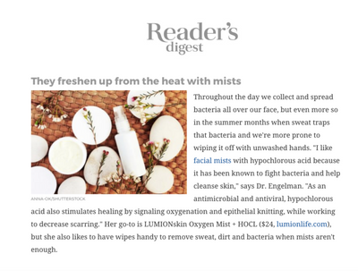 Reader's Digest Review LUMION skin Mist